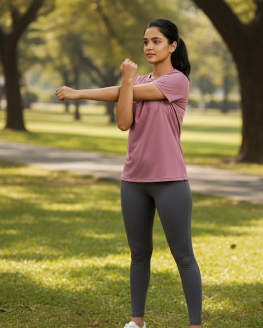 Rose Gold Women Cotton Feel Light Weight T-Shirt for Daily Activities