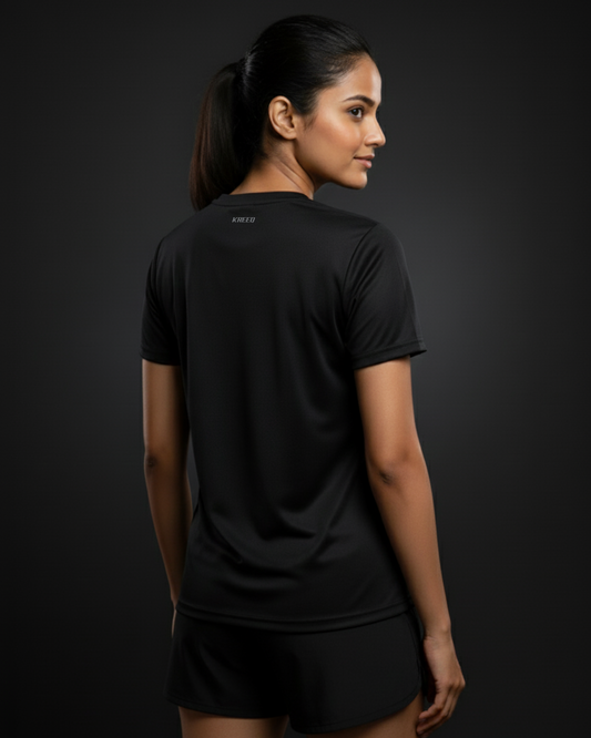Black T-Shirt for Women: Performance Wear