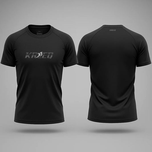 Black T-Shirt for Men: Polyester Spandex Performance Wear