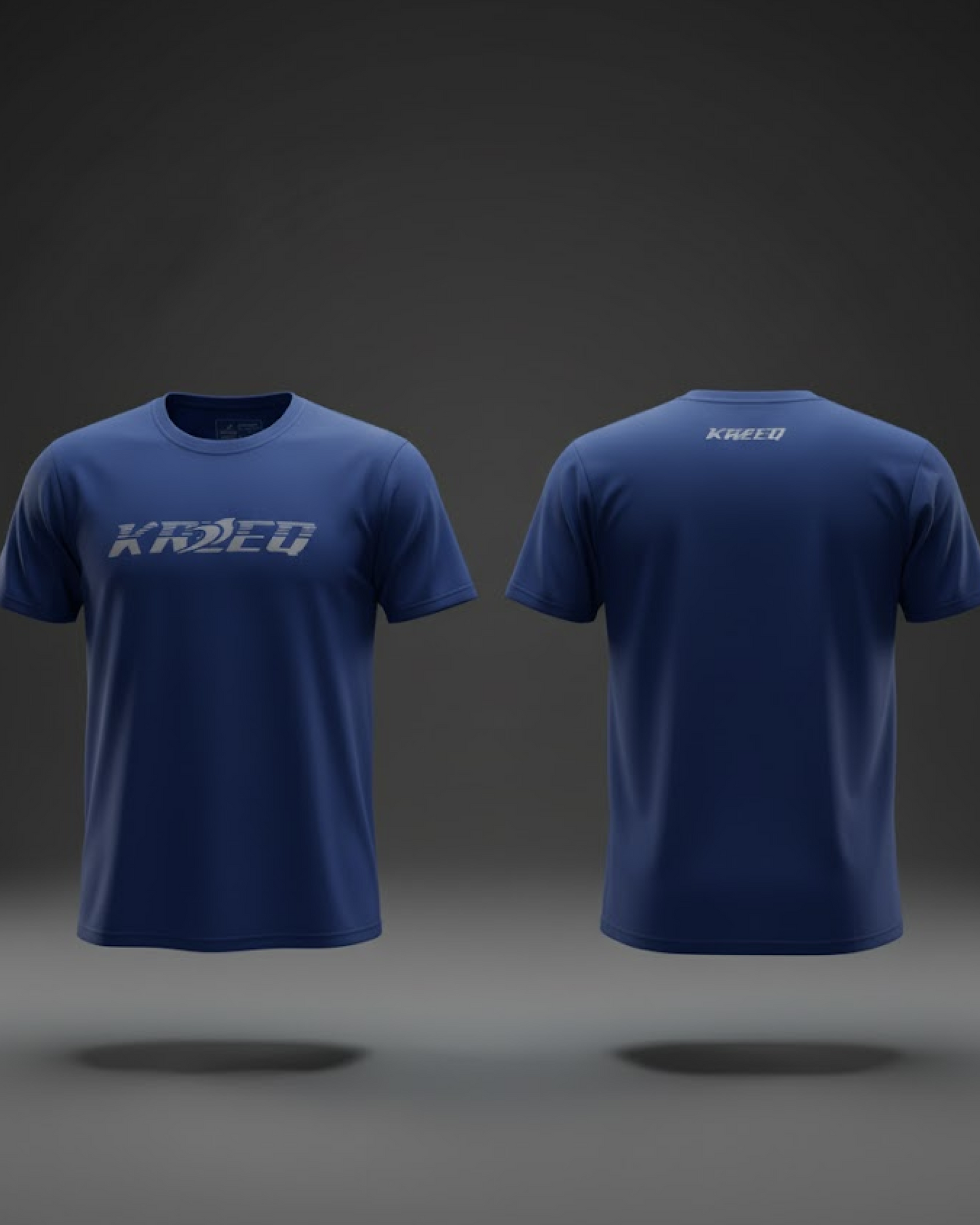 Navy Blue Mens Cotton Feel Light Weight T-Shirt for Daily Activities (Kreeq Edition)