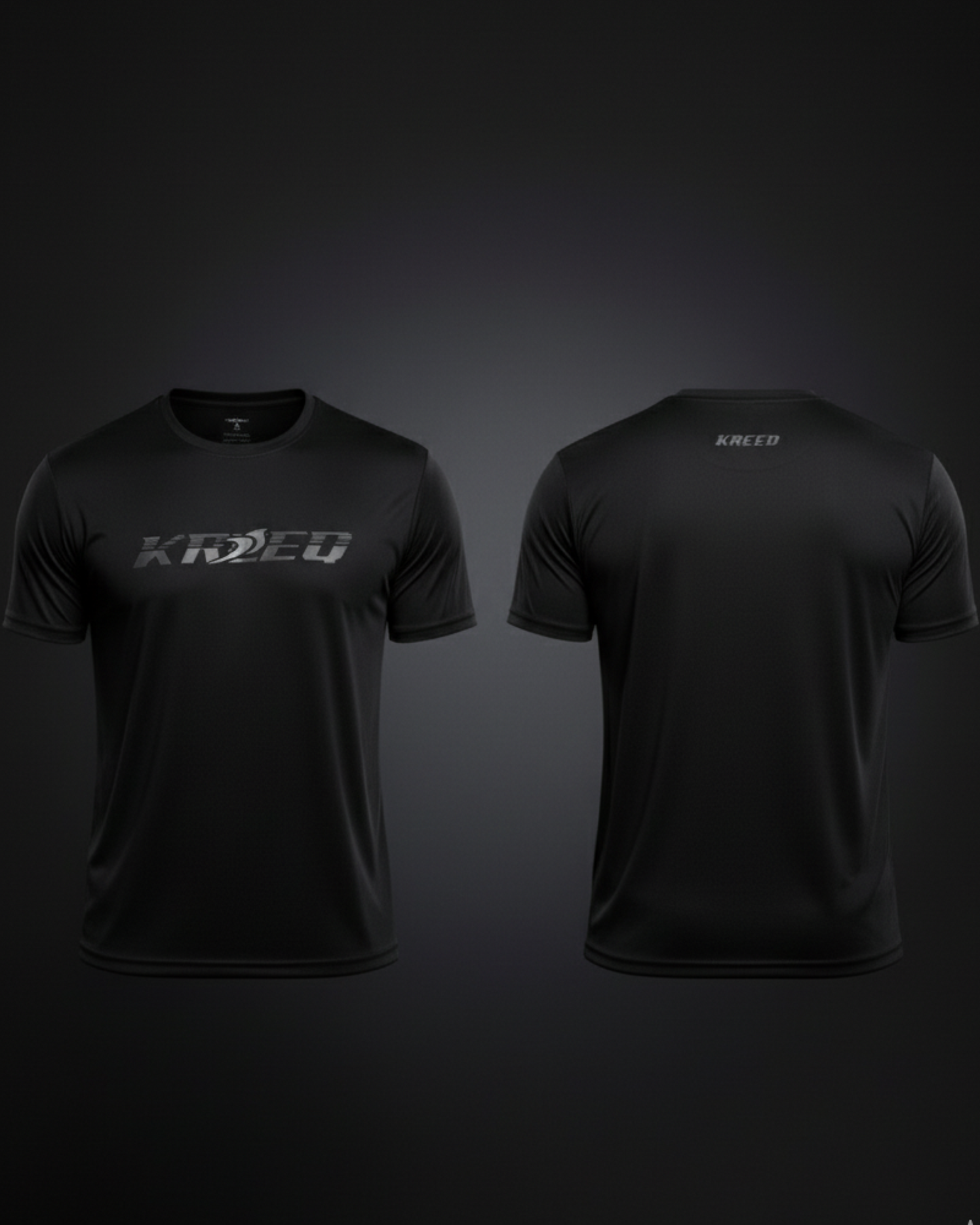 Black T-Shirt for Men: Performance Wear (Kreeq Edition)