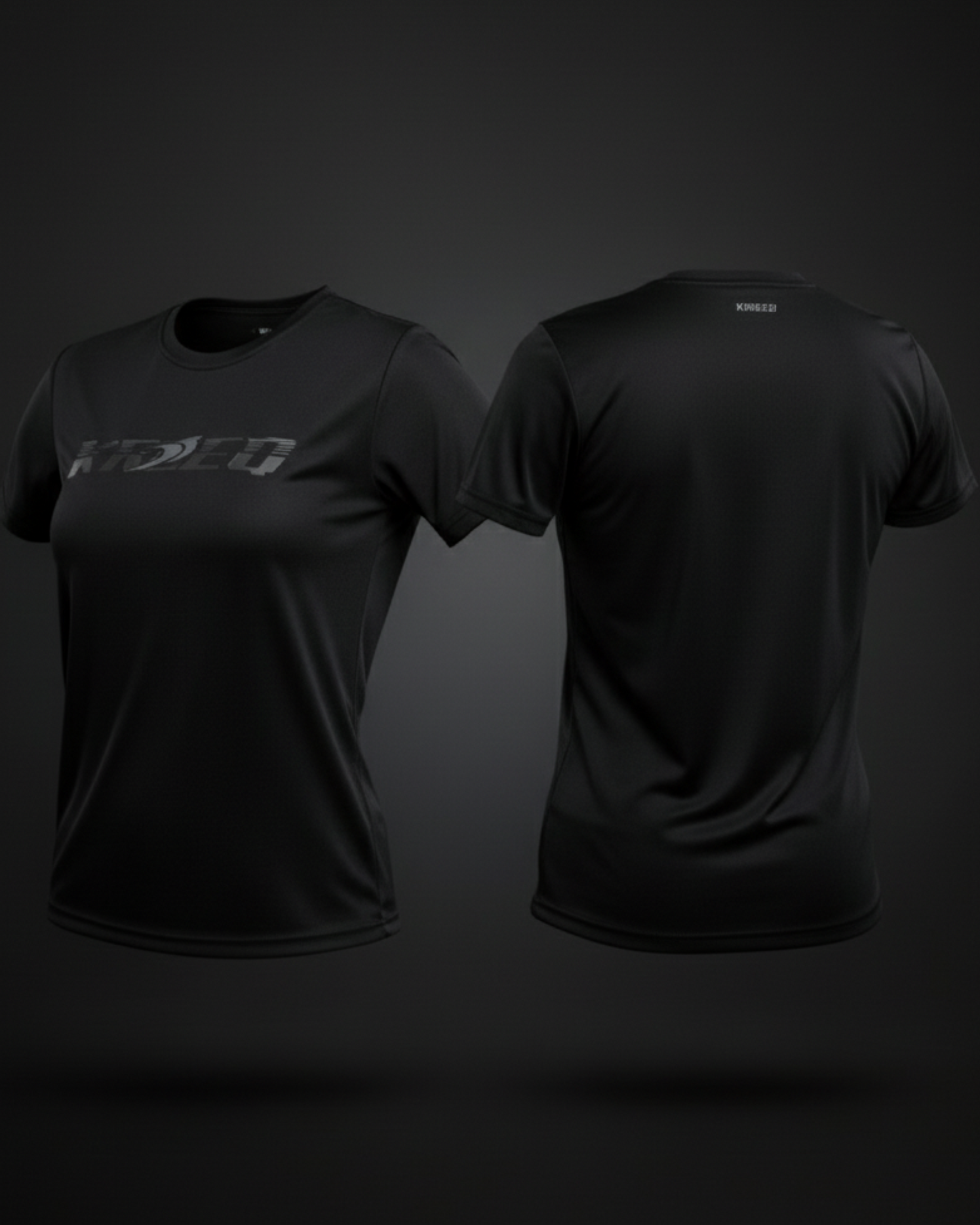 Black T-Shirt for Women: Performance Wear (Kreeq Edition)